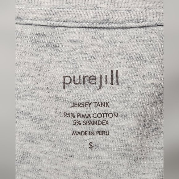 J. Jill Women's Light Gray Tank Top Size Small Pima Cotton - Picture 4 of 5